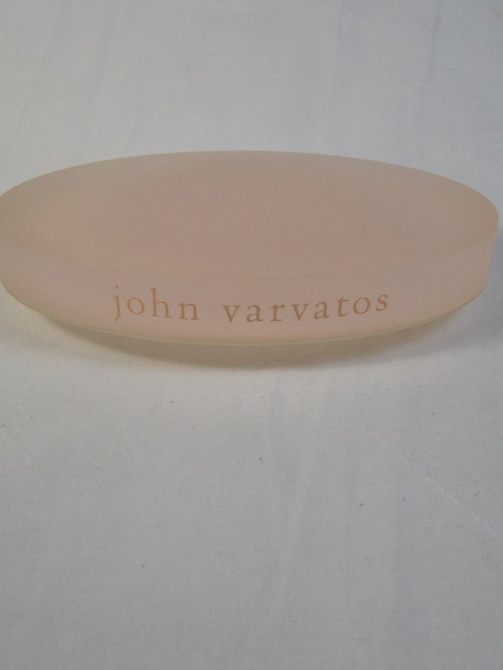 John Varvatos Point of Sale Oval Frosted Pink Acrylic Display Base